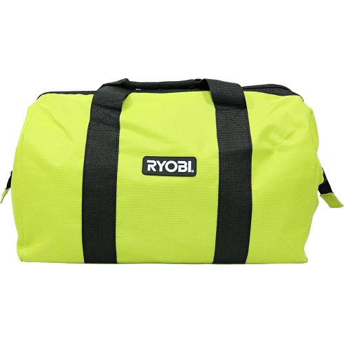  [아마존베스트]Ryobi Green Wide Mouth Collapsible Genuine OEM Contractor’s Bag w/ Full Top Single Zipper Action and Cross X Stitching