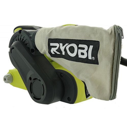  Ryobi BE319 6 Amp Portable 320 Feet / Minute Corded Belt Sander (3” x 18”) w/ Onboard Removable Dust Bag (Medium Grit Sanding Belt Included)