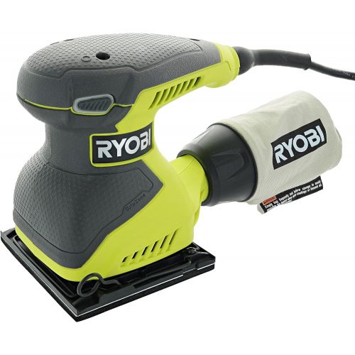  Ryobi S652DGK Corded 2 Amp 1/4 Inch 14,000 OBM Squared Orbital Finishing Sheet Sander