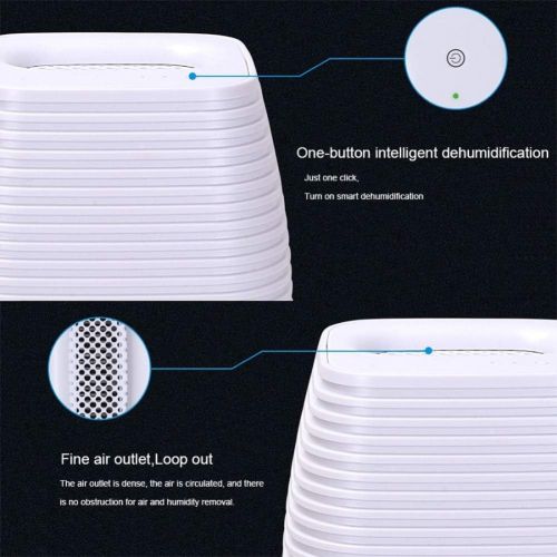  RZH Electric Dehumidifier, 300ML, Compact and Portable for High Humidity in Home Kitchen Bedroom Basement Caravan Office Garage,UKPlug