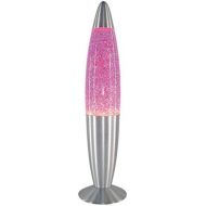 RABALUX 4117, Glitter Mini, Glas, 15 watts, E14, Rosa/Silber, 8.6 x 8.6 x 34.700000000000003 cm