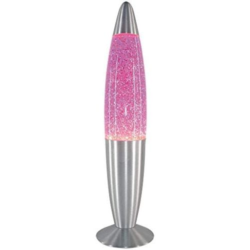  RABALUX 4117, Glitter Mini, Glas, 15 watts, E14, Rosa/Silber, 8.6 x 8.6 x 34.700000000000003 cm