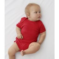 Rabbit Skins Red Cotton/Polyester Baby Rib Lap Shoulder Infant Bodysuit by Rabbit Skins