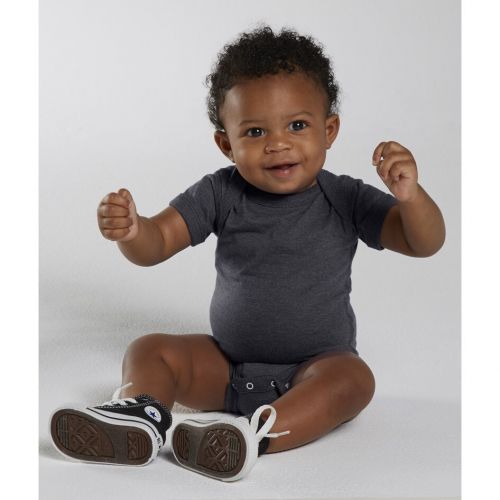  Rabbit Skins Vintage Smoke Grey Cotton and Polyester Infant Bodysuit by Rabbit Skins