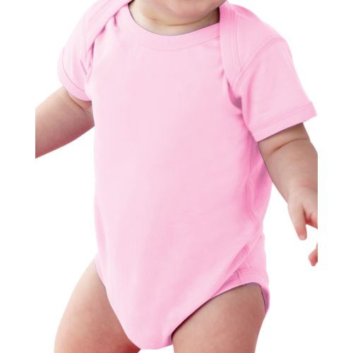  Rabbit Skins Infants Fine Jersey Pink Lap Shoulder Bodysuit by Rabbit Skins