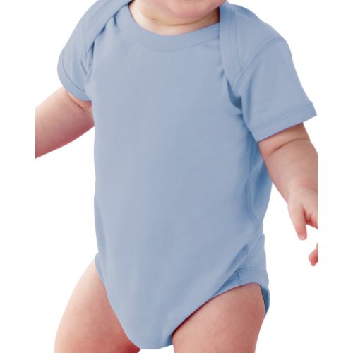  Rabbit Skins Infants Light Blue Fine Jersey Lap Shoulder Bodysuit by Rabbit Skins