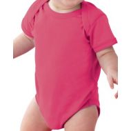 Rabbit Skins Infants Hot Pink Fine Jersey Lap Shoulder Bodysuit by Rabbit Skins