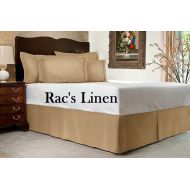 Rac's Linen One Piece Bed-Skirt By Racs Brand { Spectacular Quality } 800-Thread-Count Egyptian Cotton Queen Size Split Corner Bed Skirt 18 Inches Drop { Taupe Color : Solid Look }