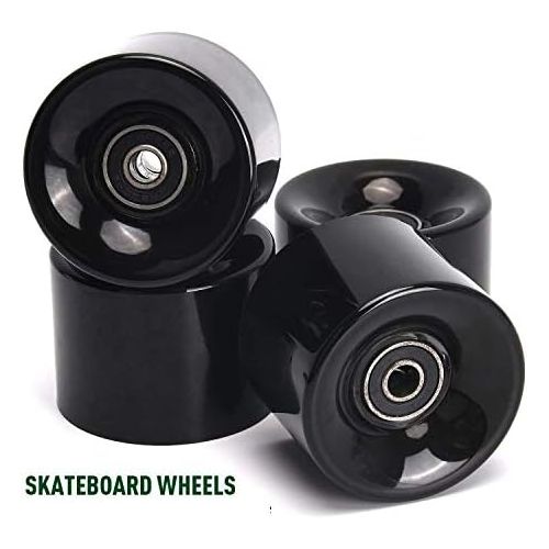  RaceBon 60mm Longboard Skateboard Wheels Hardness 78A Polyurethane Cruising Wheel Free 608 Bearings and Spacers Set of 4