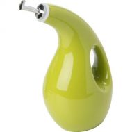 Rachael R New Contemporary Stoneware Green Glazed Interior Olive Oil Cruet Dispenser Bottle
