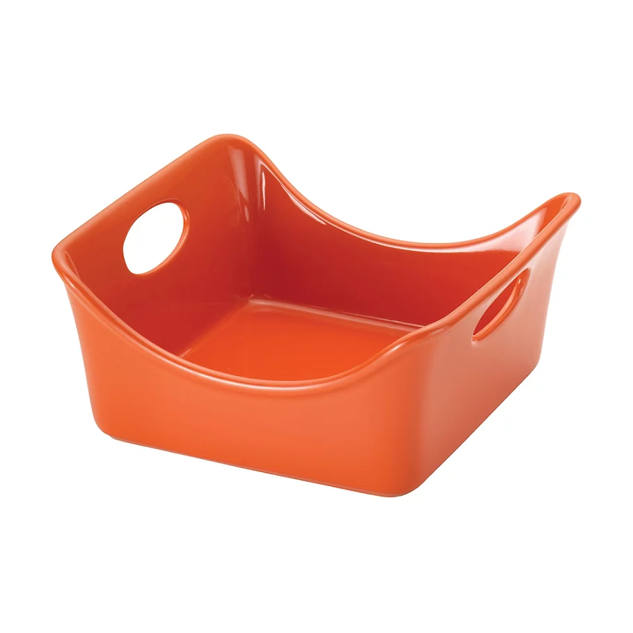  Rachael Ray™ Stoneware 2 qt. Square Baker with Handles in Orange