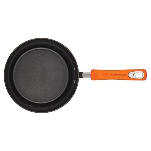  [아마존베스트]Rachael Ray 87610 Brights Hard Anodized Nonstick Sauce Pan/Saucepan with Lid, 3 Quart, Gray