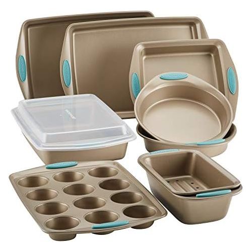  [아마존 핫딜]  [아마존핫딜]Rachael Ray Backformen-Set, Stahl 10 Piece Agave Blue