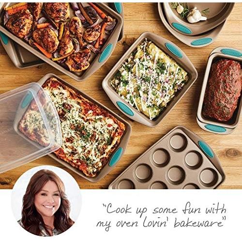  [아마존 핫딜]  [아마존핫딜]Rachael Ray Backformen-Set, Stahl 10 Piece Agave Blue