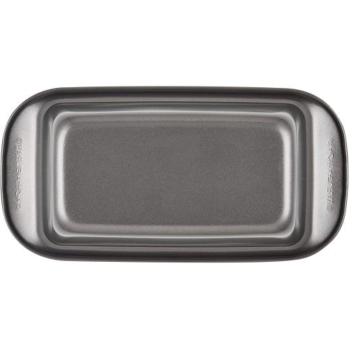  Rachael Ray Bakeware Meatloaf/Nonstick Baking Loaf Pan with Insert, 9 Inch x 5 Inch, Gray