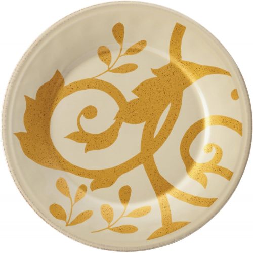  Rachael Ray Dinnerware Gold Scroll 4-Piece Salad Plate Set, Assorted