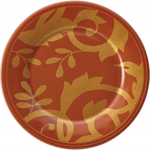  Rachael Ray Dinnerware Gold Scroll 4-Piece Salad Plate Set, Assorted