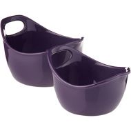 Rachael Ray Ceramics 2-Piece Mixing Bowls Set, Purple: Kitchen & Dining