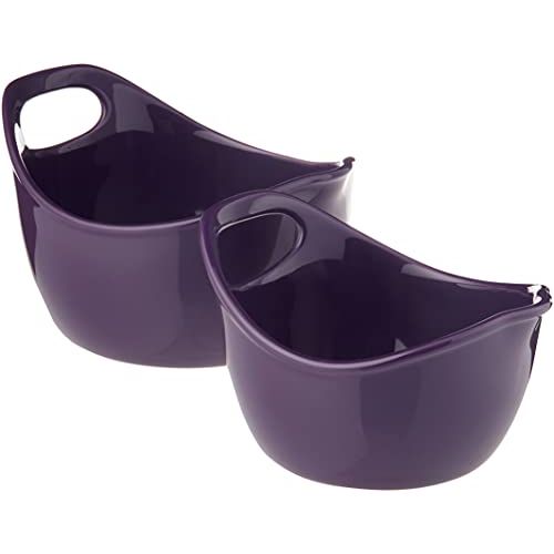  Rachael Ray Ceramics 2-Piece Mixing Bowls Set, Purple: Kitchen & Dining