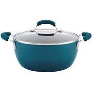 Rachael Ray Brights Nonstick Dish/Casserole Pan with Lid, 5.5 Quart, Marine Blue Gradient: Kitchen & Dining