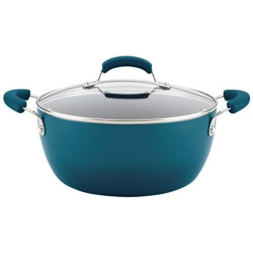  Rachael Ray Brights Nonstick Dish/Casserole Pan with Lid, 5.5 Quart, Marine Blue Gradient: Kitchen & Dining