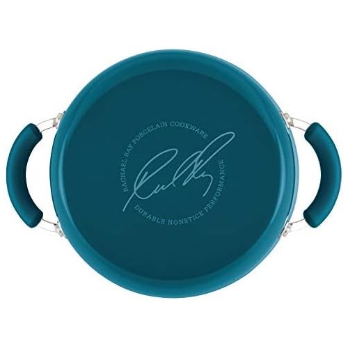  Rachael Ray Brights Nonstick Dish/Casserole Pan with Lid, 5.5 Quart, Marine Blue Gradient: Kitchen & Dining