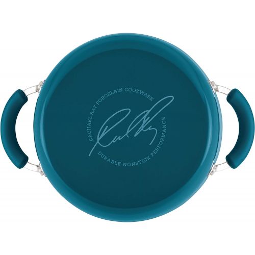  Rachael Ray Brights Nonstick Dish/Casserole Pan with Lid, 5.5 Quart, Marine Blue Gradient: Kitchen & Dining