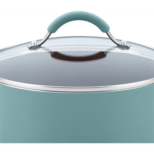  Rachael Ray Cucina Nonstick Cookware Pots and Pans Set, 12 Piece, Agave Blue
