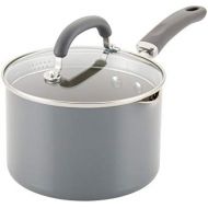 Rachael Ray 12021 Create Delicious Nonstick Sauce Pan / Saucepan with Straining and Lid, 3 Quart - Gray Shimmer