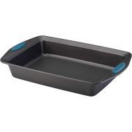 Rachael Ray Yum -o! Nonstick Bakeware Baking Pan With Grips / Nonstick Cake Pan With Grips, Rectangle - 9 Inch x 13 Inch, Gray