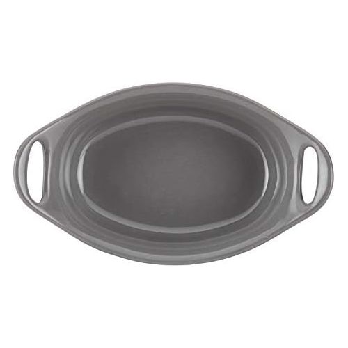  [아마존베스트]Rachael Ray Solid Glaze Ceramics Au Gratin Bakeware / Baker Set, Oval - 2 Piece, Gray