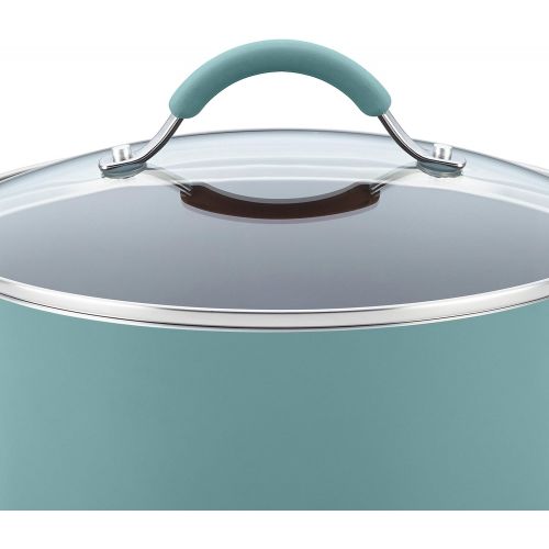  [아마존베스트]Rachael Ray Cucina Nonstick Cookware Pots and Pans Set, 12 Piece, Agave Blue