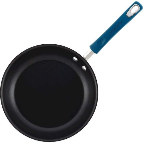  [아마존베스트]Rachael Ray Brights Nonstick Cookware Set / Pots and Pans Set - 14 Piece, Marine Blue