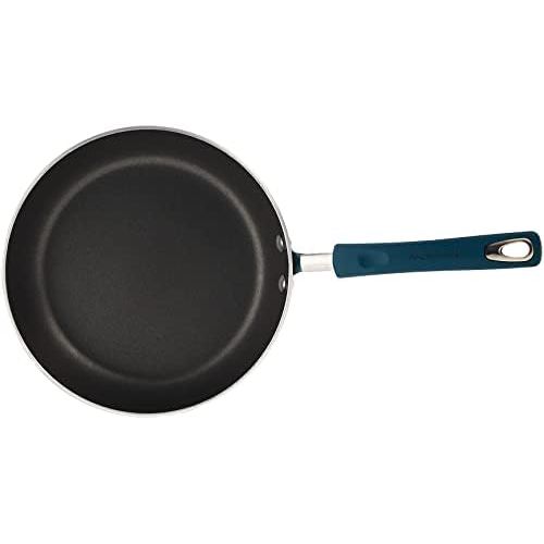  [아마존베스트]Rachael Ray Brights Deep Nonstick Frying Pan / Fry Pan / Skillet - 9.5 Inch, Marine Blue