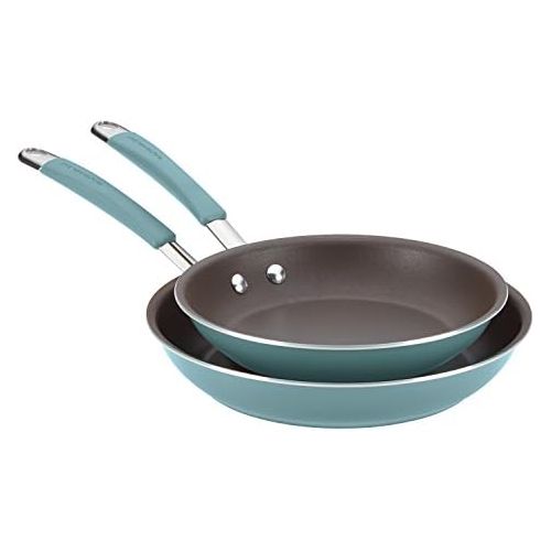  [아마존베스트]Rachael Ray Cucina Nonstick Frying Pan Set / Fry Pan Set / Skillet Set - 9.25 Inch and 11 Inch, Blue