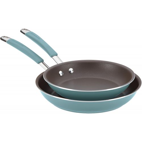  [아마존베스트]Rachael Ray Cucina Nonstick Frying Pan Set / Fry Pan Set / Skillet Set - 9.25 Inch and 11 Inch, Blue