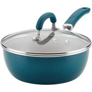 [아마존베스트]Rachael Ray Create Delicious Nonstick Saute / All Purpose Pan with Lid, 3 Quart - Teal Shimmer, teal shimmer blue