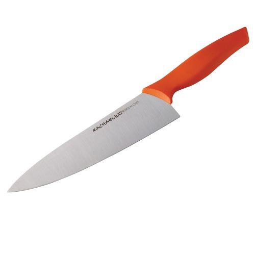  Rachael Ray 6-Piece Japanese Stainless Steel Knife Block Set with Orange Handles
