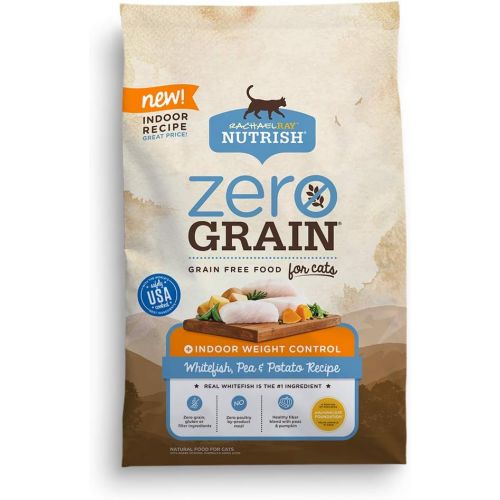  Rachael Ray Nutrish Zero Grain Dry Cat Food for Indoor Cats, Grain Free