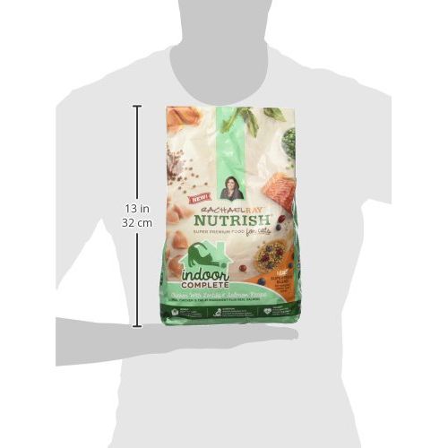  Rachael Ray Nutrish Indoor Complete Chicken with Lentils & Salmon Recipe Dry Cat Food, 14 Pounds