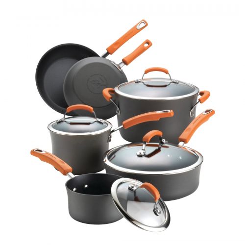  Rachael Ray Hard Anodized 10-Piece Cookware Set