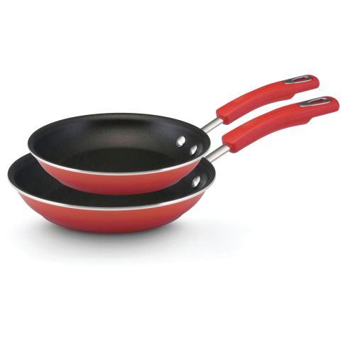  Rachael Ray Hard Enamel 14 Piece Cookware Set in Red Gradient