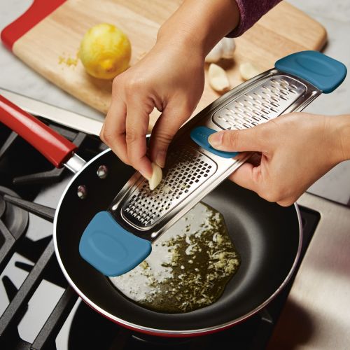  Rachael Ray Stainless Steel Multi-Grater with Silicone Handles, Red