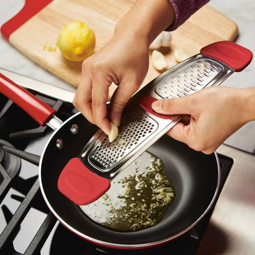  Rachael Ray Stainless Steel Multi-Grater with Silicone Handles, Red