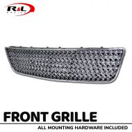 R&L Racing Chrome Front Grill port Mesh Lower Bumper Grille Cover 2006-2009 for Chevy Impala