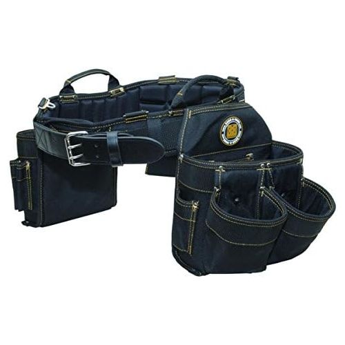  Rack-A-Tiers 43243 Electricians Belt and Bag Combo 9 Pockets Large 36 - 40 Inch Waist Black