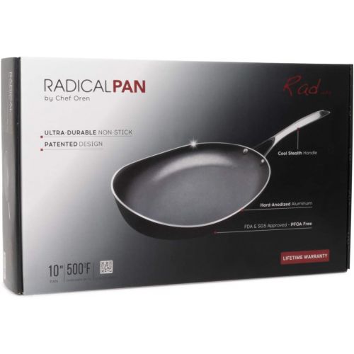  Rad USA 8” Radical Pan: Nonstick Frying & Saute Pan, Skillet, With Stainless Steel Handle, for Gas, Induction, Electric Cooktops, Hard-Anodized, Dishwasher Safe. Oven safe, SGS & NSF Certi