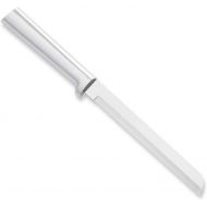 Rada Cutlery Bread Knife Stainless Steel Serrated Blade with Aluminum, 6 Inches, Silver Handle