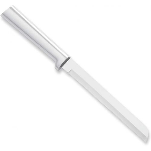  Rada Cutlery Bread Knife Stainless Steel Serrated Blade with Aluminum, 6 Inches, Silver Handle