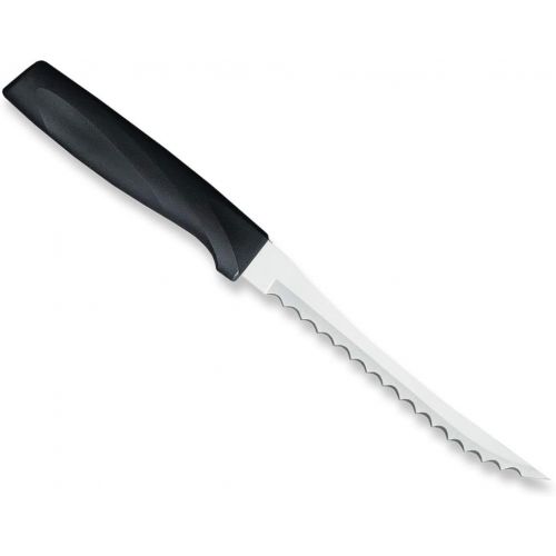  Rada Cutlery Anthem Series Tomato Slicing Knife Stainless Steel Blade with Ergonomic Black Resin Handle, 9 Inches